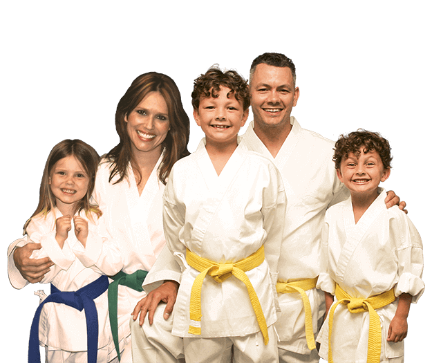 Martial Arts Lessons for Families in Garner NC - Group Family for Martial Arts Footer Banner